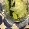 なーみなみ's cooksnap of when they made 包丁いらず！レタスときゅうりの塩昆布もみ.