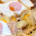 とろんとー's cooksnap of when they made パンみみとチーズ目玉焼き.