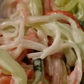 れそそ's cooksnap of when they made カニカマときゅうりのマヨネーズあえ.