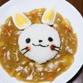 結衣のお母ちゃん's cooksnap of when they made 白うさぎのデコカレー.