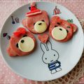 Newチヨコっと♪'s cooksnap of when they made ボロニアソーセージdeキャラ弁くまちゃん.