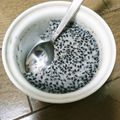 クックC0RPET☆'s cooksnap of when they made お豆腐と豆乳で！黒ごまプリン.