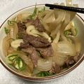 ねこドーナツ's cooksnap of when they made 簡単ひやあつ肉うどん☆めんつゆ使用.