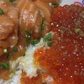 うりぼんぼん621号's cooksnap of when they made カツオの刺身で、カツオのユッケ風漬け丼.
