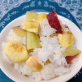 ☆３匹の子ぶた☆'s cooksnap of when they made 一度で二度おいしい♪栗＆さつま芋ご飯。.