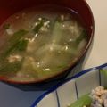naokina80's cooksnap of when they made ♬小松菜と鶏ひき肉の春雨アジアンスープ♫.