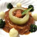 Mimiromi's cooksnap of when they made まるごと新玉ねぎの肉詰め★トマトソース煮.