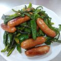 ちゃみ's cooksnap of when they made ピーマンとウインナーのカレー粉炒め.