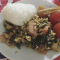 クックM67KM5☆'s cooksnap of when they made 簡単すぎる☆春菊の卵とじ.