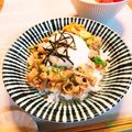 gomapon's cooksnap of when they made 温泉卵のせ焼肉丼.