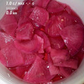 mmiwa's cooksnap of when they made 色鮮やか☆赤大根の甘酢漬け.