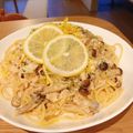 shio725's cooksnap of when they made 鶏と茸のレモンクリームパスタ.
