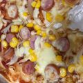 まわりてめくるん's cooksnap of when they made ピザ　簡単　餃子の皮　フライパン.