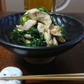 ダイナマイト漆黒's cooksnap of when they made ◎副菜 春菊とささ身の胡麻味噌和え.