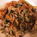くーー〜's cooksnap of when they made 我が家の節約飯◎豚こまときのこの生姜焼き.