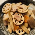 とーちゃんシェフ's cooksnap of when they made 豚バラの蓮根のきんぴら.