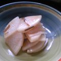 ひなあられ♀'s cooksnap of when they made 大根の梅にんにく和え.