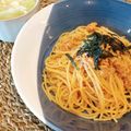 モルミキ☆'s cooksnap of when they made イギリス版！明太子パスタ.