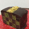 たまには料理しよっと's cooksnap of when they made 鬼滅クッキング◆抹茶とココアの市松ケーキ.