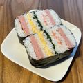 naosuke8's cooksnap of when they made スパムの缶で作るミルフィーユおにぎらず.