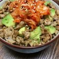 ☆さぶ☆☆'s cooksnap of when they made ＊キムチのせ！アボカド肉味噌そぼろ丼＊.