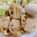 Nekozame's cooksnap of when they made れんこんの豚バラ巻き～甘辛生姜照り焼き～.