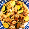 はるのねこ's cooksnap of when they made ズッキーニと豚バラきのこのオイマヨ炒め☆.