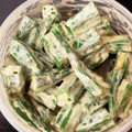 Tklsin's cooksnap of when they made 簡単♪オクラの胡麻からしマヨ和え.