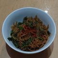 ラリー＆サラ's cooksnap of when they made ビールが美味しい　にらと白滝のピリ辛炒め.