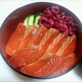 あららぎもみじ's cooksnap of when they made 漬けサーモン丼.