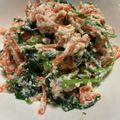 milk0402's cooksnap of when they made ほうれん草と人参の酒粕の白和え☆.