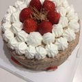 クックL293A4☆'s cooksnap of when they made Wチョコクリームの苺チョコショートケーキ.
