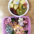 なおみゆうじゅな's cooksnap of when they made キャラ弁 娘お弁当ラプンツェル＆パスカル.