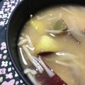 Faiza's cooksnap of when they made さつま芋とえのきの味噌汁♪食物繊維沢山.