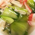 にゃんこりんご's cooksnap of when they made 素材一品だけおかず、カニカマちんげん.
