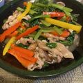 たまゴン♪'s cooksnap of when they made 鶏肉とカラフル野菜の柚子胡椒炒め.