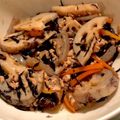 クックLV38C3☆'s cooksnap of when they made 挽き肉入り！れんこんとひじきの煮物♪.