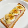 ★ぴよぴよ501★'s cooksnap of when they made ハム☆チーズ☆ゆで卵トースト.