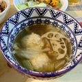 kotorinpi's cooksnap of when they made 鶏団子とごぼうと舞茸のお吸い物.