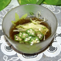 mielle's cooksnap of when they made もずくと胡瓜とオクラの和え物.