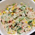 れん◈'s cooksnap of when they made 簡単☆彩り野菜とカニカマのツナマヨサラダ.