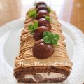 ❤️亜紀❤️'s cooksnap of when they made 栗のモンブランロールケーキ.