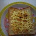 ひゅうま's cooksnap of when they made 揚げ玉トースト.