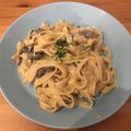 まめぽよん's cooksnap of when they made 牛乳でも濃厚！きのこクリームパスタ.