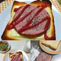 うたかた。's cooksnap of when they made ღボロニアソーセージღトースト.