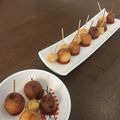 MiwaO30's cooksnap of when they made ハロウィン☆ミニアメリカンドッグおばけ君.