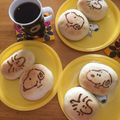 LA＊LAママ☆'s cooksnap of when they made パンに♪簡単模様パンお弁当♥スヌーピー.