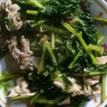 lovestoeat's cooksnap of when they made かき菜と豚肉のさっぱり炒め.