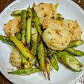 nanaねぇ。's cooksnap of when they made ◇アスパラと海老の粒マスタード炒め◇.