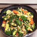 hisapyon9's cooksnap of when they made ツルムラサキとベーコンのふわふわ卵炒め.